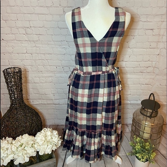 ANTHROPOLOGIE Dickens Plaid Midi by Isabella Sinclair XS - Picture 7 of 8